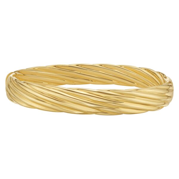 14K Yellow Gold Twist Bangle (10.00 mm) - alternate view 2