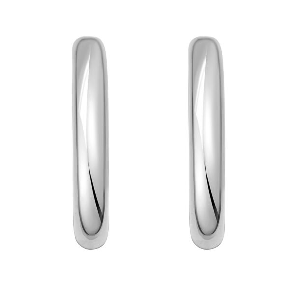 Sterling Silver Round Hoop Earrings (30 mm) - alternate view 2