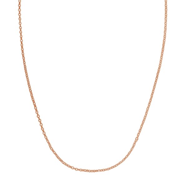 Double Extendable Cable Chain in 14k Roee Gold (1.40 mm) - Rose Gold - alternate view 2
