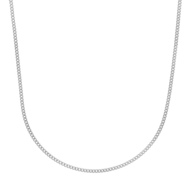 14k White Gold Light Gourmette Chain (2.20 mm) - alternate view 2