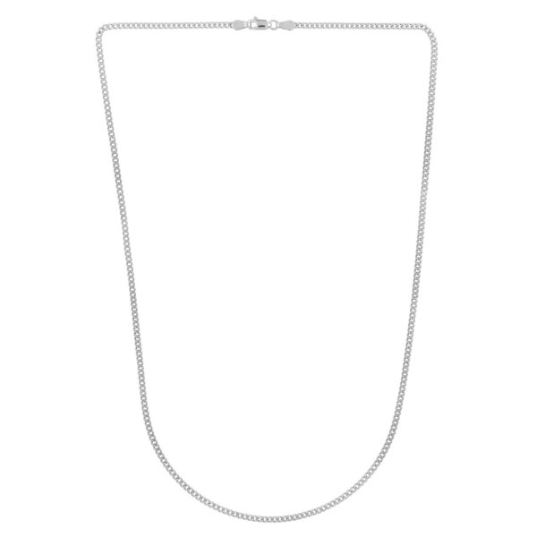 14k White Gold Light Gourmette Chain (2.20 mm) - alternate view 3