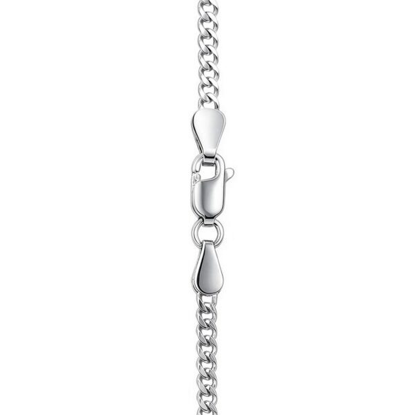 14k White Gold Light Gourmette Chain (2.20 mm) - alternate view 4