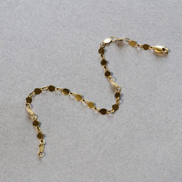 14k Yellow Gold Bracelet with Polished Circles (3.90 mm) - alternate view 2