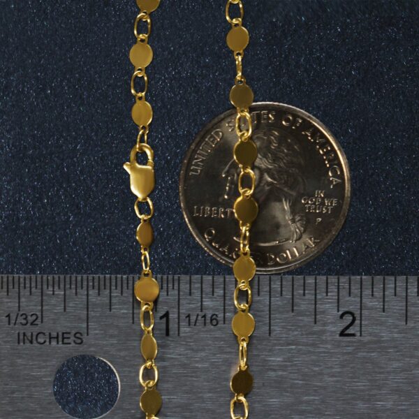14k Yellow Gold Bracelet with Polished Circles (3.90 mm) - alternate view 3