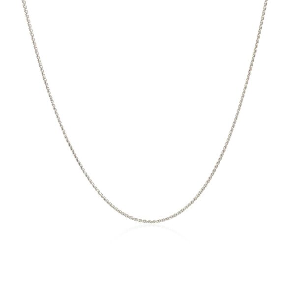 10k White Gold Wheat Chain 0.6mm - alternate view 2