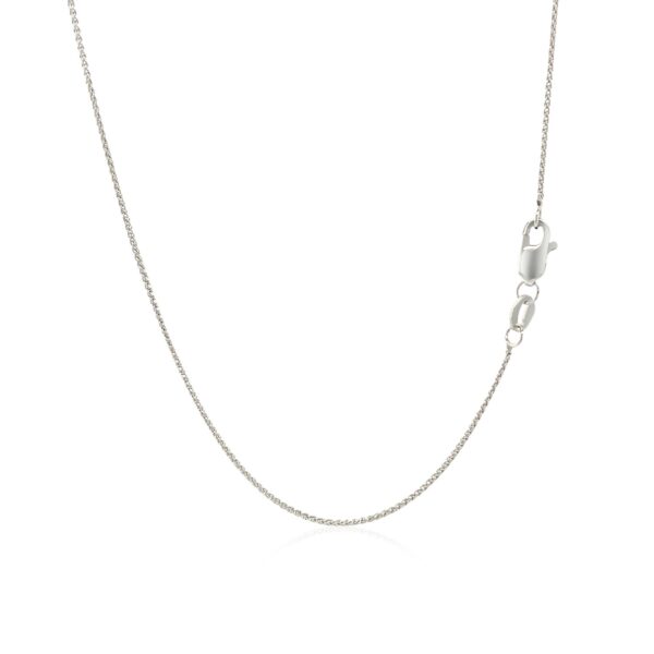 10k White Gold Wheat Chain 0.6mm - alternate view 3