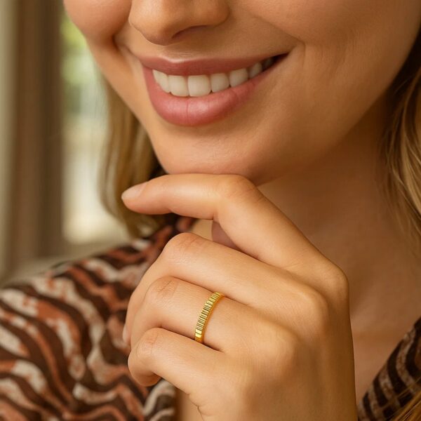 Graduated Ridge Ring in 14K Yellow Gold (1.80 mm) - alternate view 5