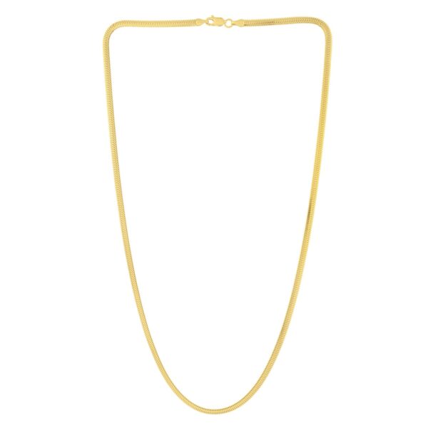 14K Yellow Gold Oval Snake Chain (3.30 mm) - alternate view 2