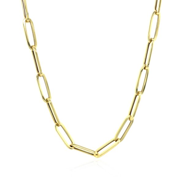 14K Yellow Gold Bold Paperclip Chain (4.20 mm) - alternate view 2