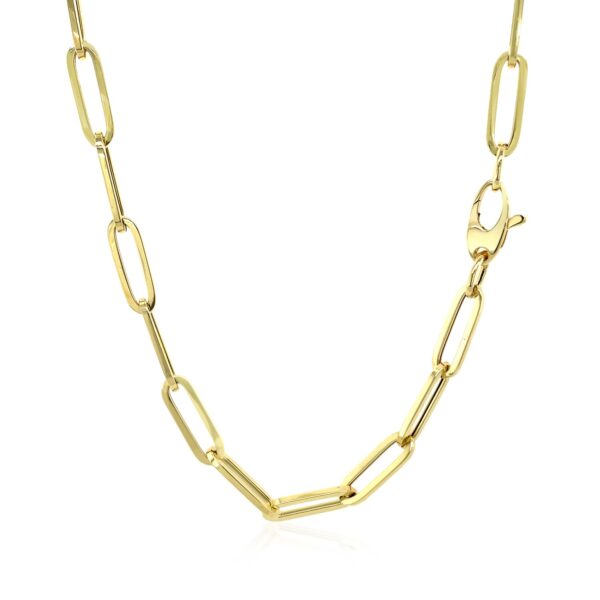 14K Yellow Gold Bold Paperclip Chain (4.20 mm) - alternate view 3