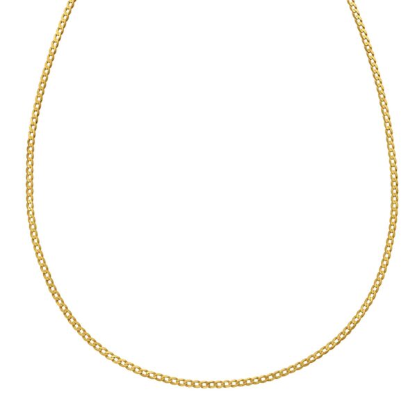 14k Yellow Gold Solid Curb Chain (2.60 mm) - alternate view 2