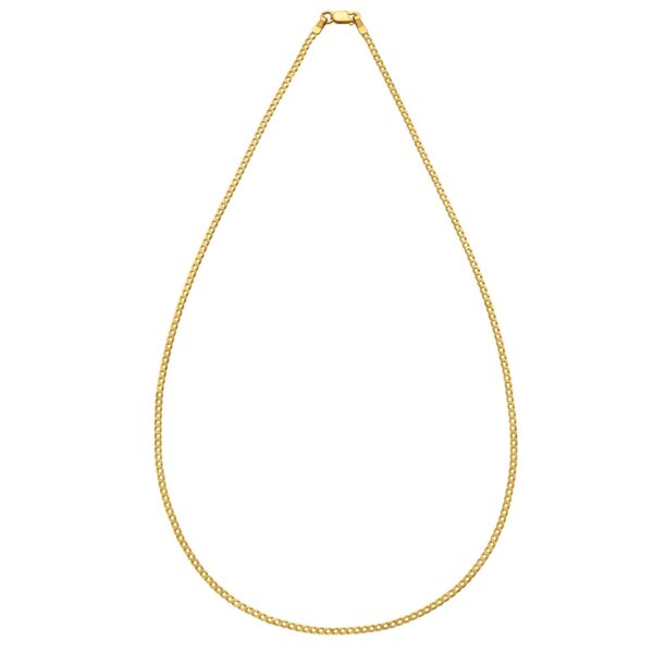 14k Yellow Gold Solid Curb Chain (2.60 mm) - alternate view 3