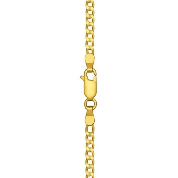 14k Yellow Gold Solid Curb Chain (2.60 mm) - alternate view 4