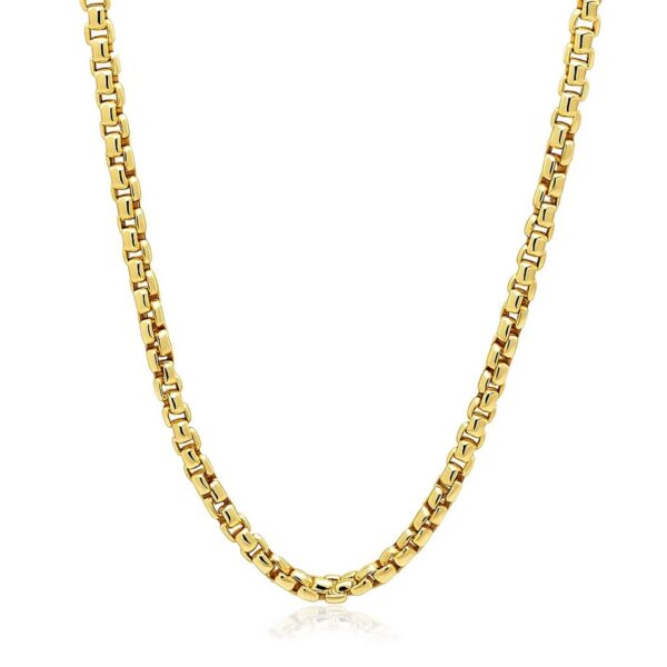 14k Yellow Gold Round Box Chain (3.4 mm) - alternate view 2