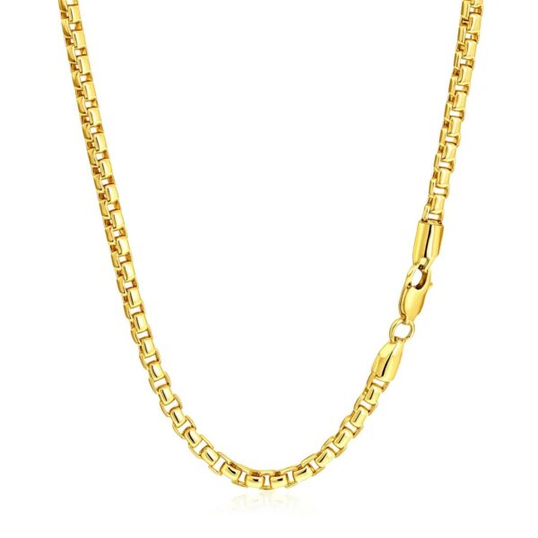 14k Yellow Gold Round Box Chain (3.4 mm) - alternate view 3
