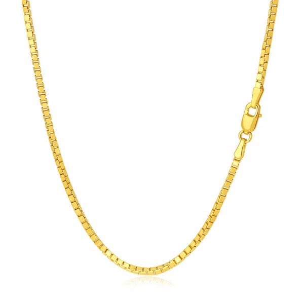 14k Yellow Gold Semi Solid Box Chain (1.80 mm) - alternate view 3