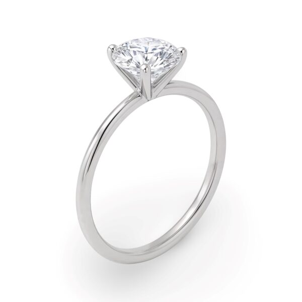 1 1/2 Carat Round Lab Grown IGI G/VS1 Diamond Solitaire Ring in Sterling Silver - alternate view 2