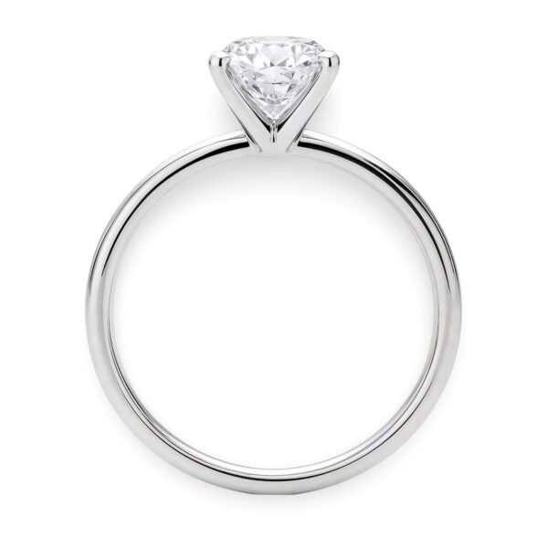 1 1/2 Carat Round Lab Grown IGI G/VS1 Diamond Solitaire Ring in Sterling Silver - alternate view 4