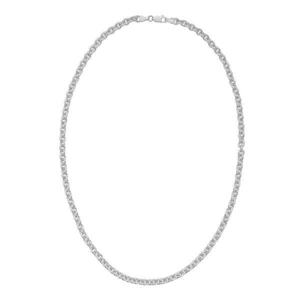 Sterling Silver Rhodium Plated Rolo Chain (4.70 mm) - alternate view 2