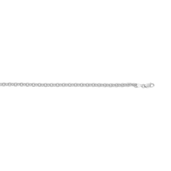 Sterling Silver Rhodium Plated Rolo Chain (4.70 mm) - alternate view 4