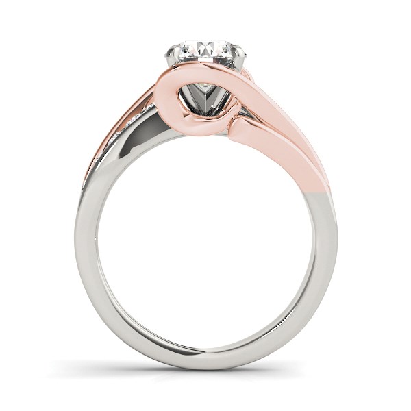 14k White And Rose Gold Bypass Shank Diamond Engagement Ring (1 1/8 cttw) - White &amp; Rose Gold - alternate view 3