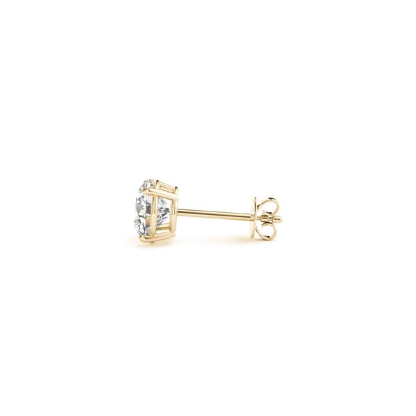 1 1/2 cttw Certified IGI Lab Grown Round Diamond Earrings 14k Yellow Gold(G/VS2) - alternate view 2