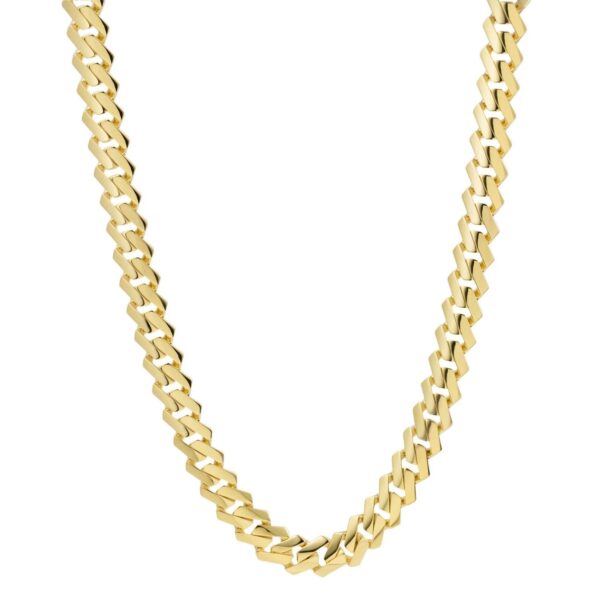 14k Yellow Gold High Polish Modern Lite Edge Chain (8.00 mm) - alternate view 2
