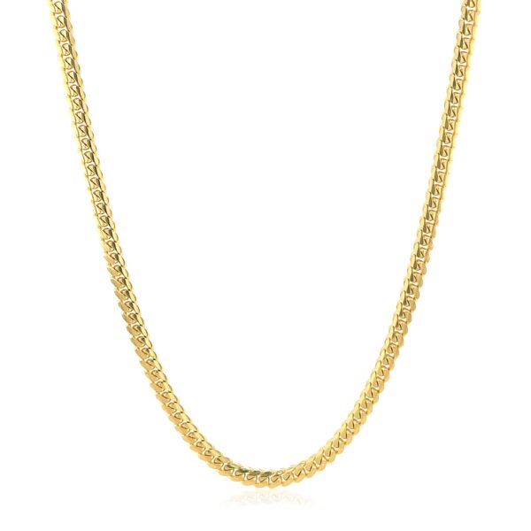 14k Yellow Gold Classic Solid Miami Cuban Chain (2.60 mm) - alternate view 2
