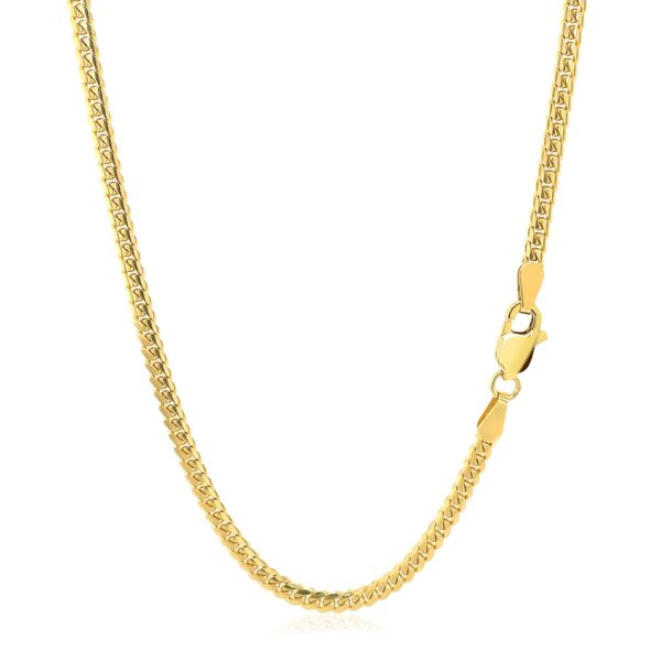 14k Yellow Gold Classic Solid Miami Cuban Chain (2.60 mm) - alternate view 3