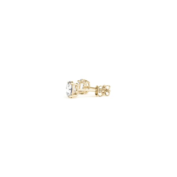 1/2 cttw Lab Grown Round Diamond Stud Earrings 14k Yellow Gold (G/VS2) - alternate view 4