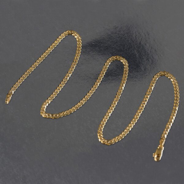 14k Two Tone Gold Pave Curb Chain (3.20 mm) - Two-Tone Gold - alternate view 5