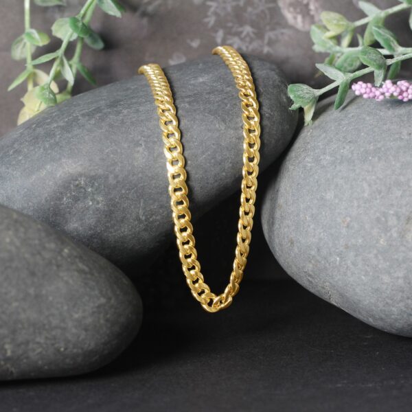 14k Yellow Gold Miami Cuban Semi Solid Chain (4.50 mm) - alternate view 4