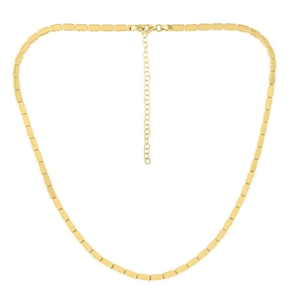 Geometric Brick Necklace in 14K Yellow Gold - alternate view 2