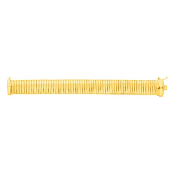 Sterling Silver Yellow Gold Plated Thick Tubogas Bracelet (16.00 mm) - alternate view 2