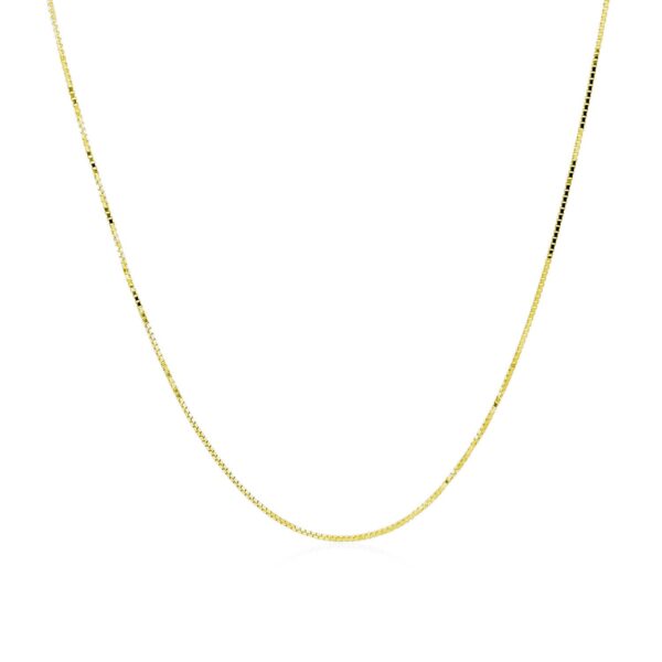 14k Yellow Gold Adjustable Box Chain (0.60 mm) - alternate view 2