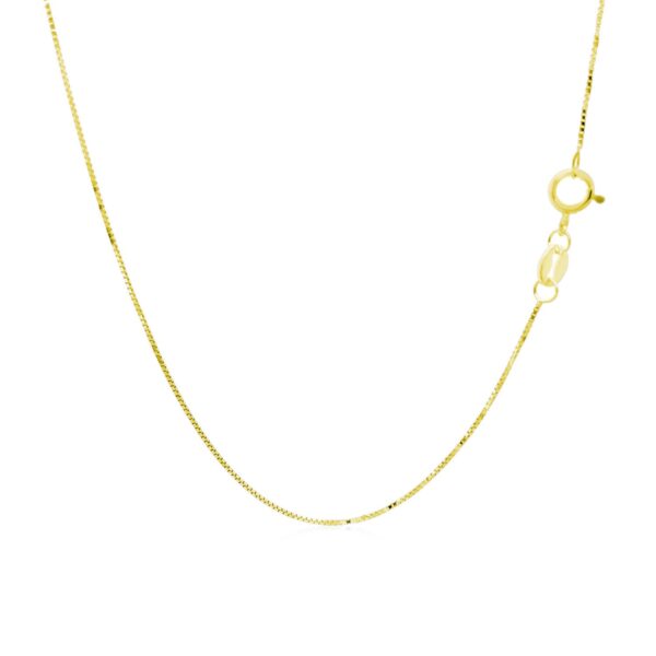 14k Yellow Gold Adjustable Box Chain (0.60 mm) - alternate view 3