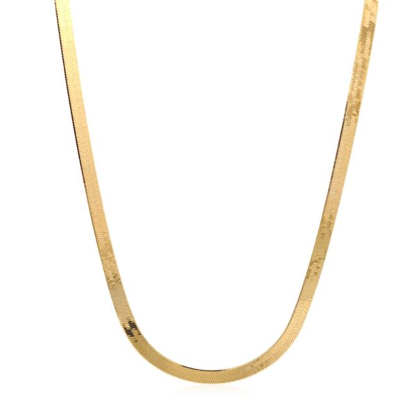 Imperial Herringbone Chain in 10k Yellow Gold (3.80 mm) - alternate view 2