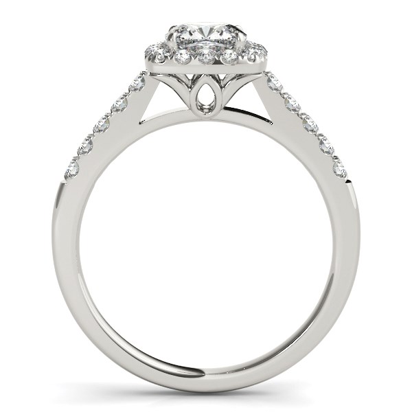 14k White Gold Square Outer Shape Round Diamond Engagement Ring (3/4 cttw) - alternate view 2