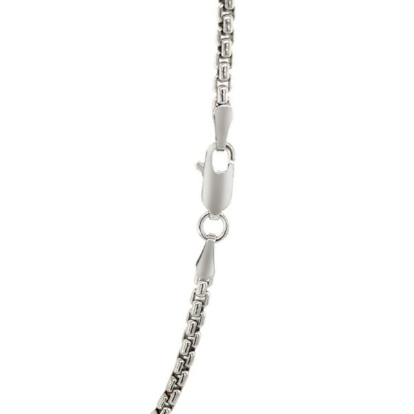 Sterling Silver Rhodium Plated Round Box Chain (1.30 mm) - alternate view 4