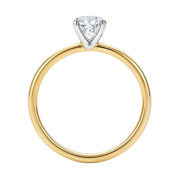 1 Carat Emerald Lab Grown IGI G/VS1 Diamond Solitaire Ring in 14K Yellow Gold - alternate view 4