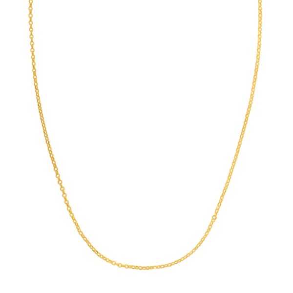 Double Extendable Cable Chain in 14k Yellow Gold (1.40 mm) - alternate view 2