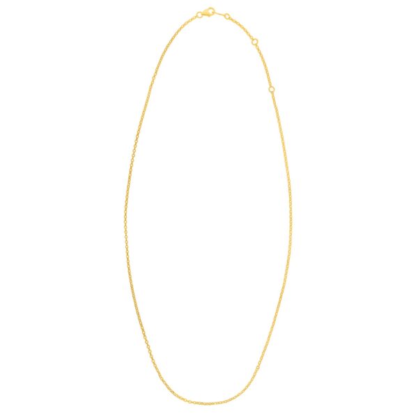 Double Extendable Cable Chain in 14k Yellow Gold (1.40 mm) - alternate view 3