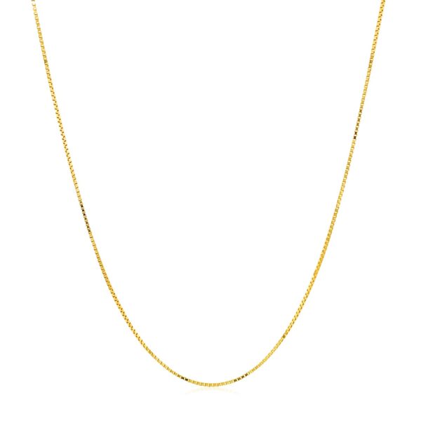 Double Extendable Box Chain in 14k Yellow Gold (0.51 mm) - alternate view 2