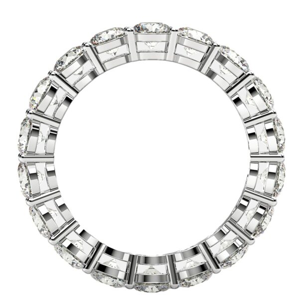 Round Cut Lab Grown Diamond Eternity Ring in 14k White Gold (2 cttw FG/VS2) - F-G - alternate view 3