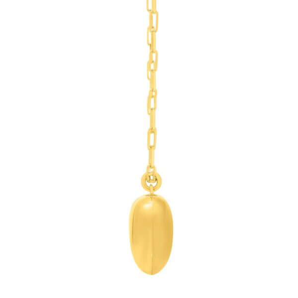 Sterling Silver Gold Plated Puffed Heart Pendant - alternate view 3