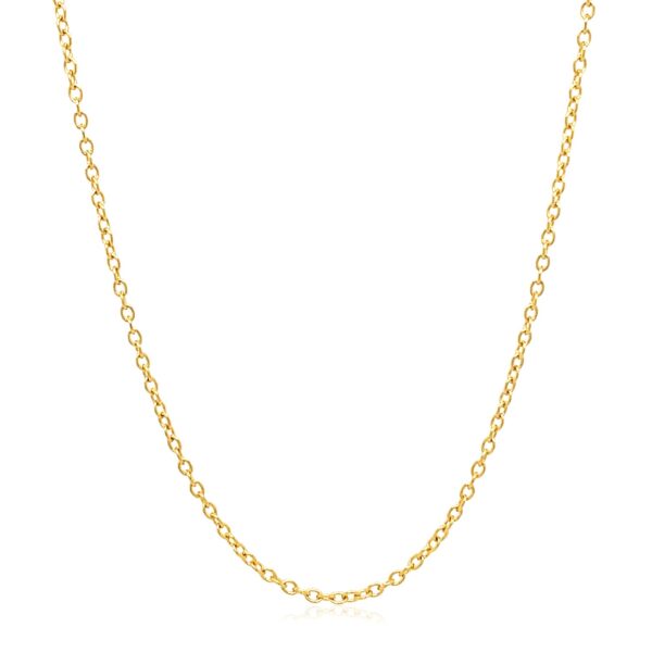 18k Yellow Gold Round Cable Link Chain (1.50 mm) - alternate view 2