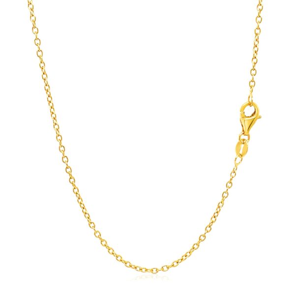 18k Yellow Gold Round Cable Link Chain (1.50 mm) - alternate view 3