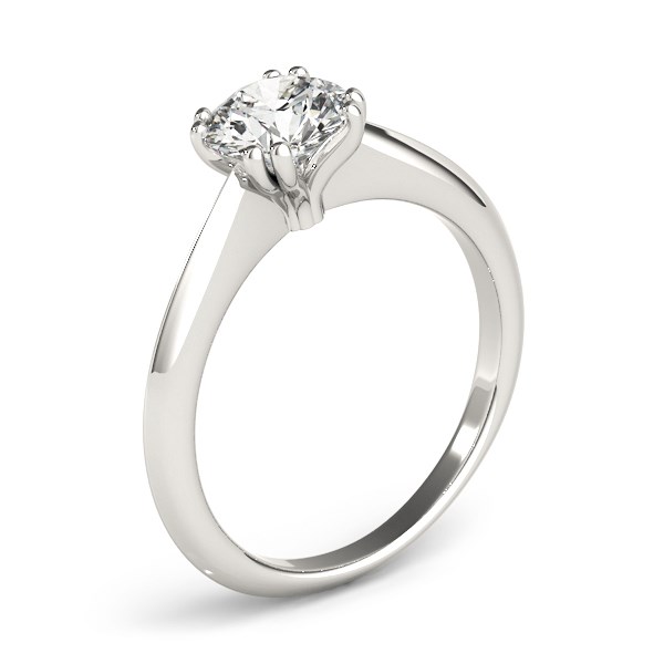 14k White Gold Double Prong Set Solitaire Diamond Engagement Ring (1 cttw) - alternate view 3