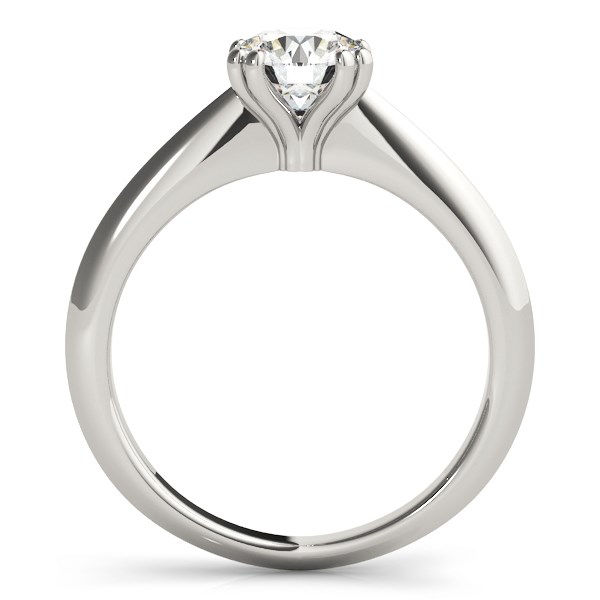 14k White Gold Double Prong Set Solitaire Diamond Engagement Ring (1 cttw) - alternate view 4