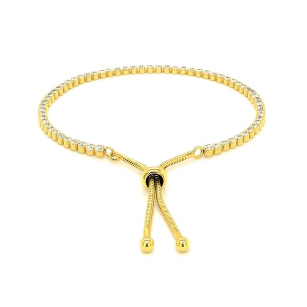 Adjustable Tennis Style Bracelet with Cubic Zirconia in Sterling Silver(5.10 mm) - alternate view 3
